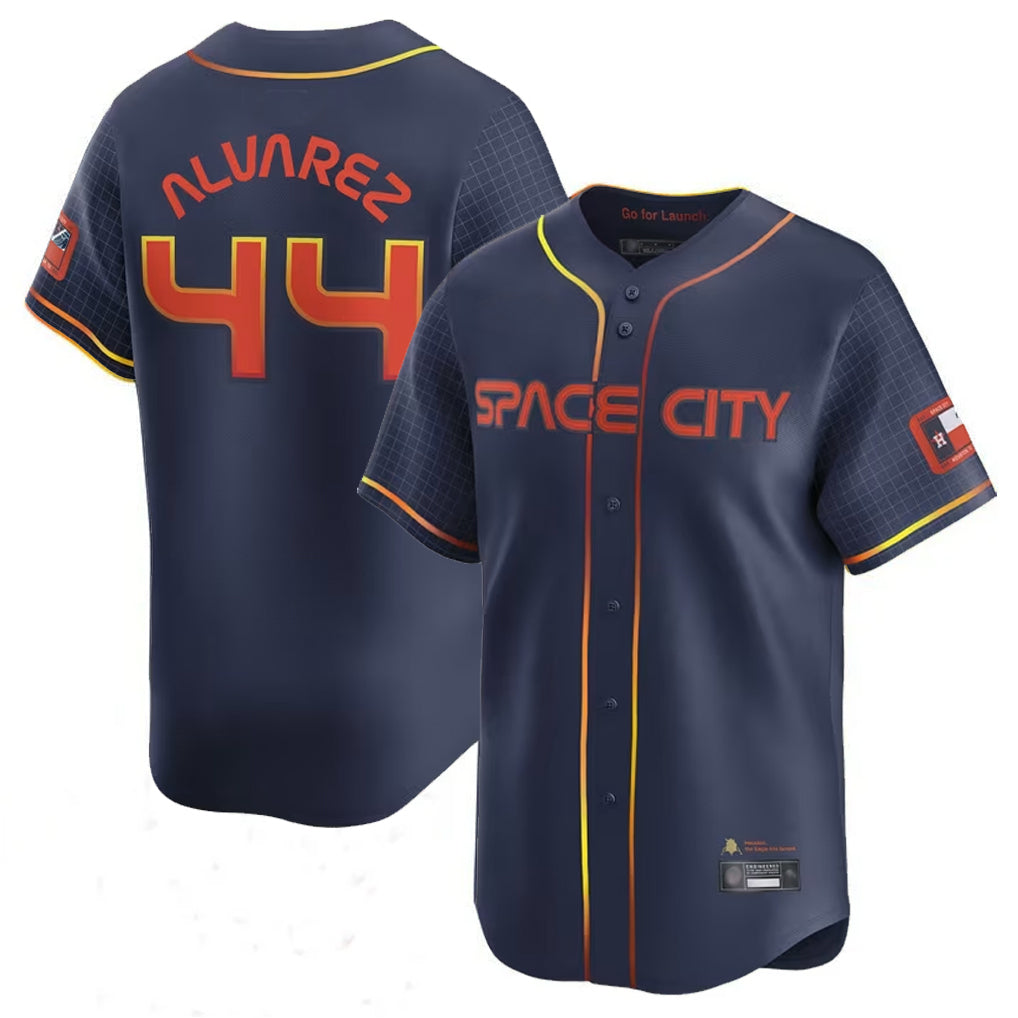 Johmsee H.Astros #44 Yordan Alvarez Player Navy City Connect Limited Home Game Stitched Jerseys