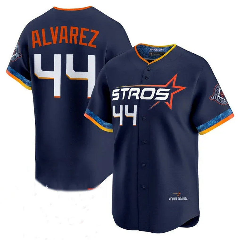 Johmsee H.Astros #44 Yordan Alvarez Player Navy City Connect Limited Home Stitched Jerseys