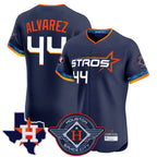 Johmsee H.Astros #44 Yordan Alvarez Player Navy City Connect Texas Patch Vapor Premier Limited Elite Home Stitched Jerseys