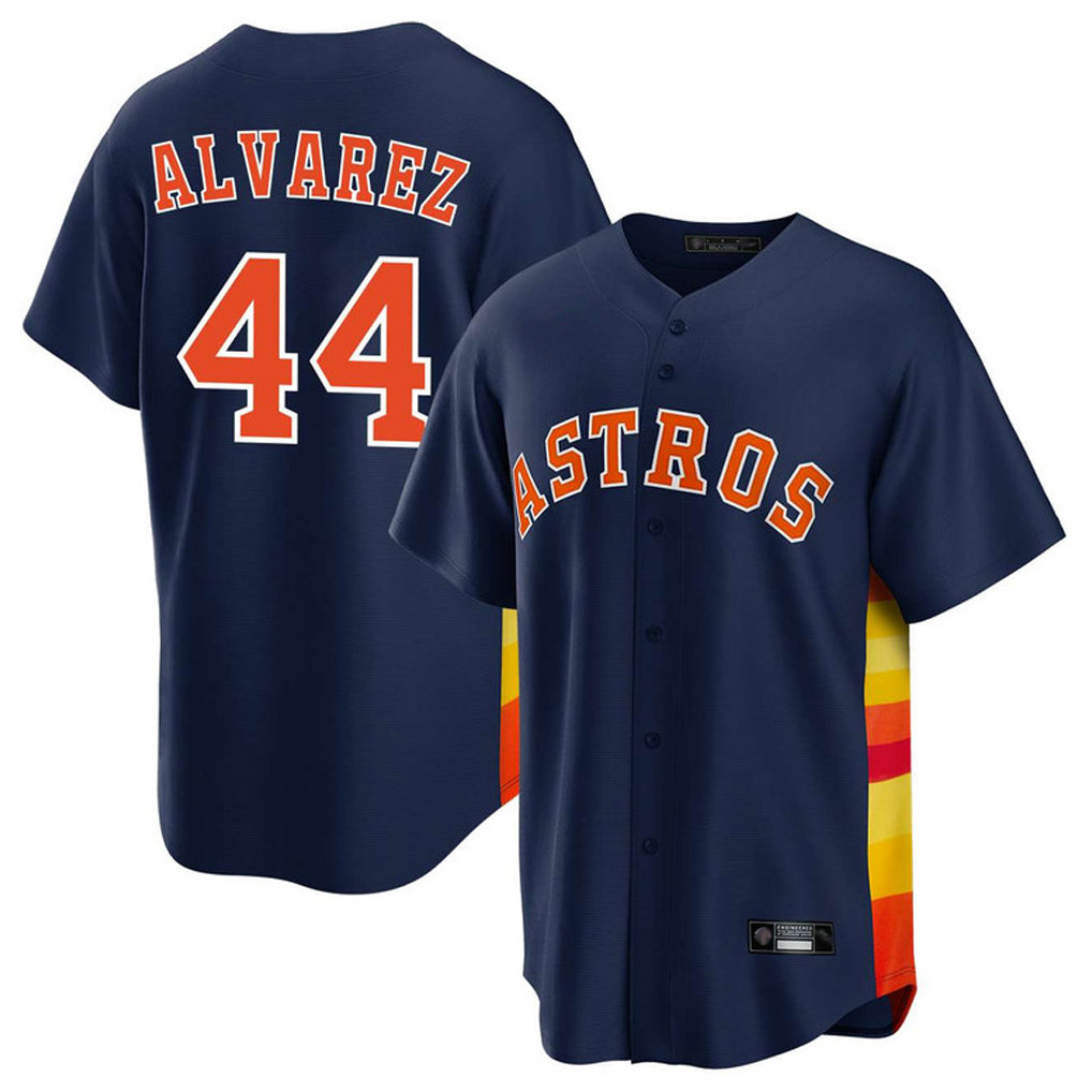 Johmsee H.Astros #44 Yordan Alvarez Player Navy Home Game Stitched Jerseys