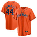 Johmsee H.Astros #44 Yordan Alvarez Player Orange Home Game Stitched Jerseys