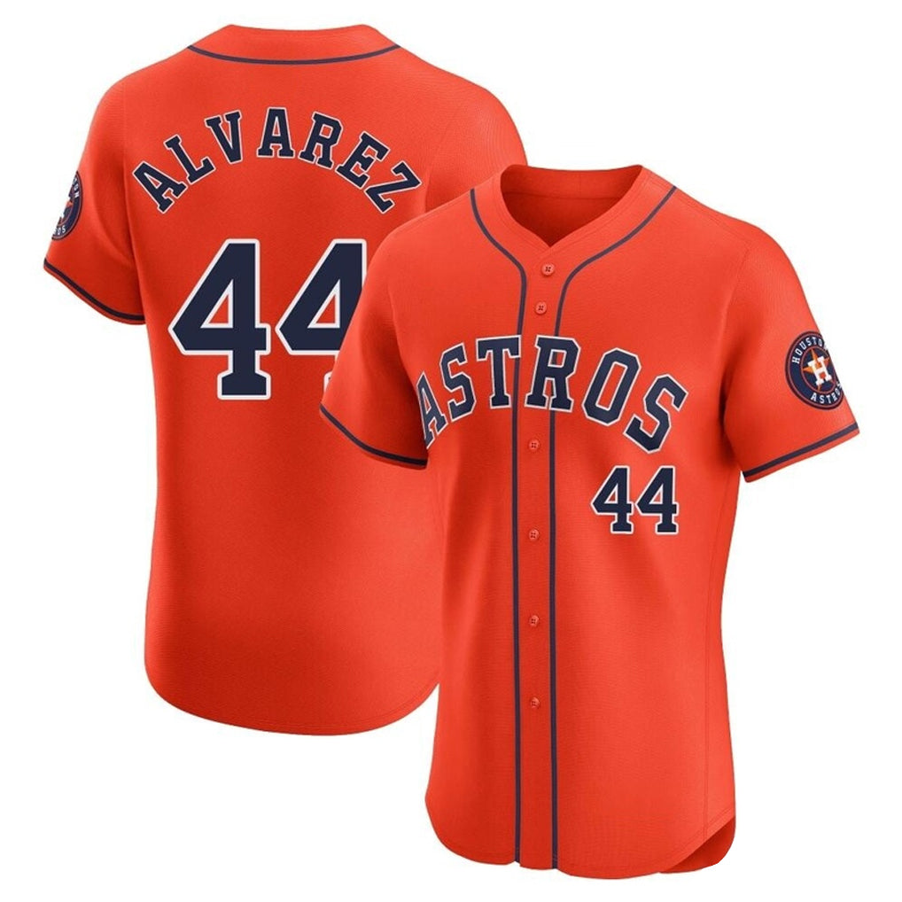 Johmsee H.Astros #44 Yordan Alvarez Player Orange Home Limited Elite Stitched Jerseys