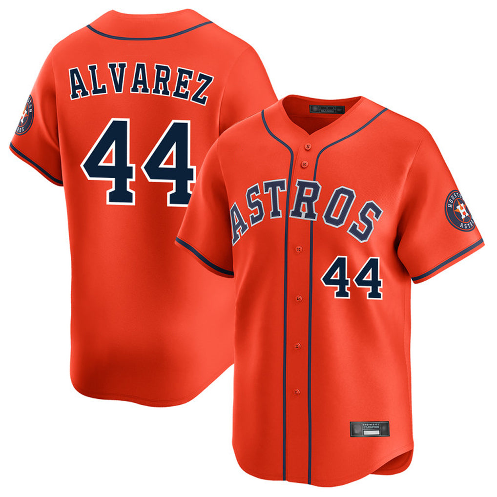 Johmsee H.Astros #44 Yordan Alvarez Player Orange Home Limited Stitched Jerseys