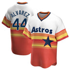 Johmsee H.Astros #44 Yordan Alvarez Player Rainbow Cooperstown Collection T-shirt Stitched Jerseys