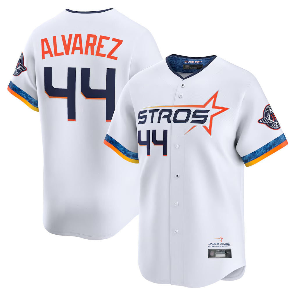 Johmsee H.Astros #44 Yordan Alvarez Player White City Connect Limited Home Stitched Jerseys