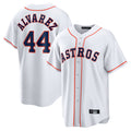 Johmsee H.Astros #44 Yordan Alvarez Player White Home Game Stitched Jerseys