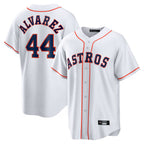 Johmsee H.Astros #44 Yordan Alvarez Player White Home Game Stitched Jerseys