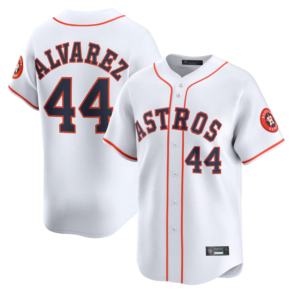 Johmsee H.Astros #44 Yordan Alvarez Player White Home Limited Stitched Jerseys