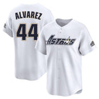 Johmsee H.Astros #44 Yordan Alvarez Player White Throwback Cooperstown Collection Limited Stitched Jerseys