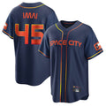 Johmsee H.Astros #45 Tatsuya Imai Player Navy City Connect Home Game Stitched Jerseys