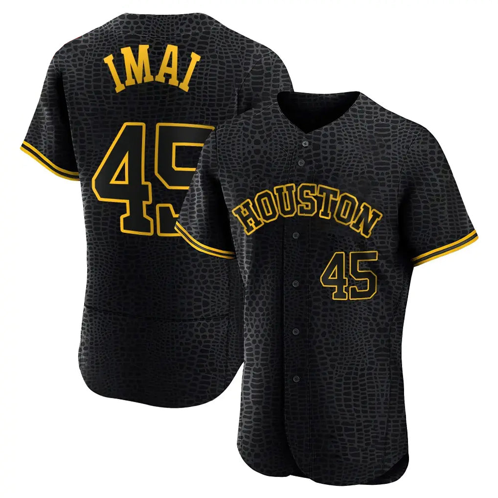 Johmsee H.Astros #45 Tatsuya Imai Player Snake Skin City Limited Elite Home Stitched Jerseys