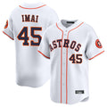 Johmsee H.Astros #45 Tatsuya Imai Player White Home Limited Stitched Jerseys