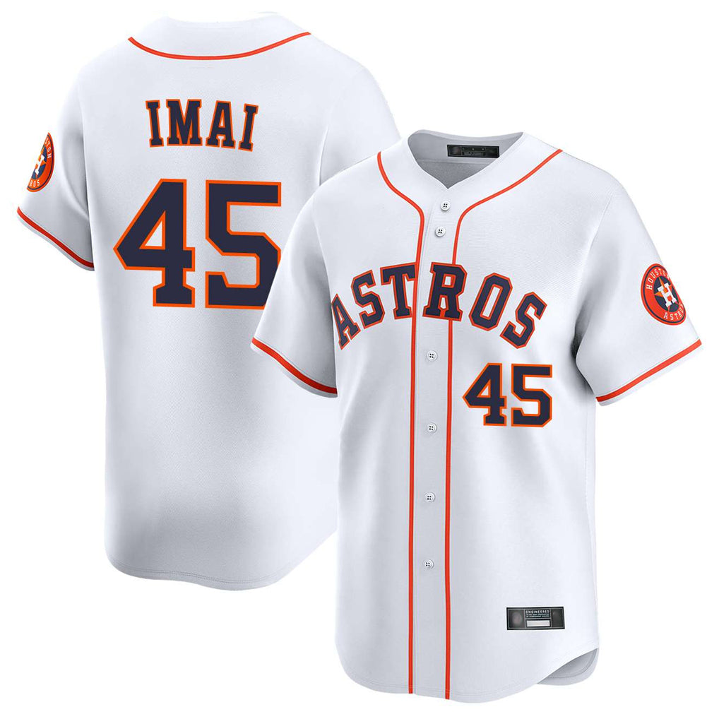 Johmsee H.Astros #45 Tatsuya Imai Player White Home Limited Stitched Jerseys
