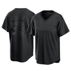 Johmsee H.Astros #53 Cristian Javier Player Black Fashion T-shirt Home Game Stitched Jerseys