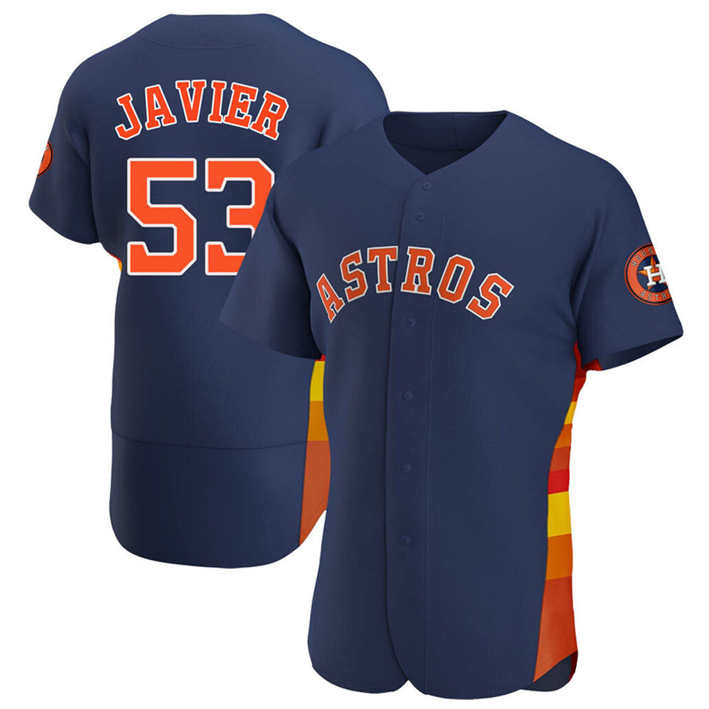 Johmsee H.Astros #53 Cristian Javier Player Navy Home Limited Elite Stitched Jerseys