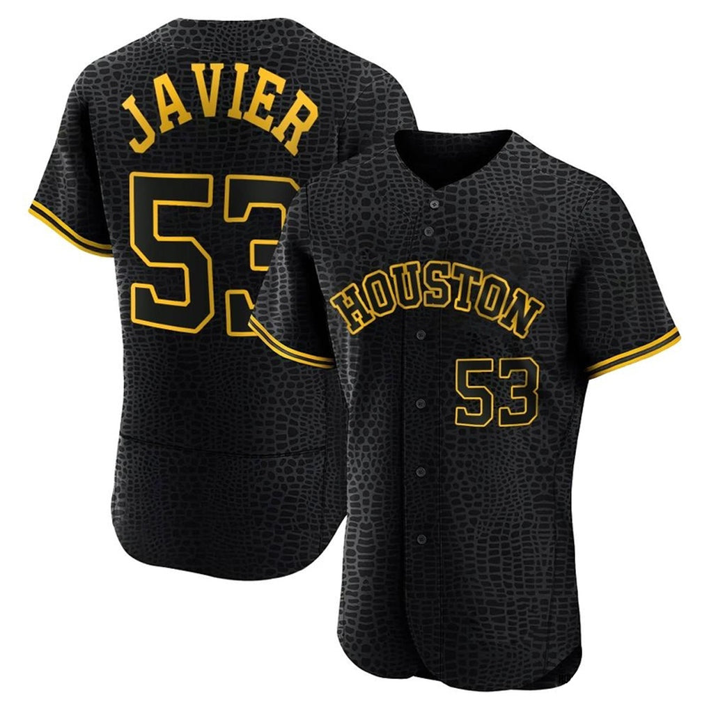 Johmsee H.Astros #53 Cristian Javier Player Snake Skin City Limited Elite Home Stitched Jerseys