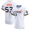Johmsee H.Astros #53 Cristian Javier Player White City Connect Limited Elite Home Stitched Jerseys