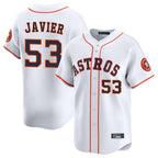 Johmsee H.Astros #53 Cristian Javier Player White Home Limited Stitched Jerseys