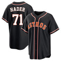 Johmsee H.Astros #71 Josh Hader Player Black Fashion Out Home Game Stitched Jerseys
