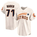Johmsee H.Astros #71 Josh Hader Player Cream Throwback Cooperstown Collection Limited Stitched Jerseys