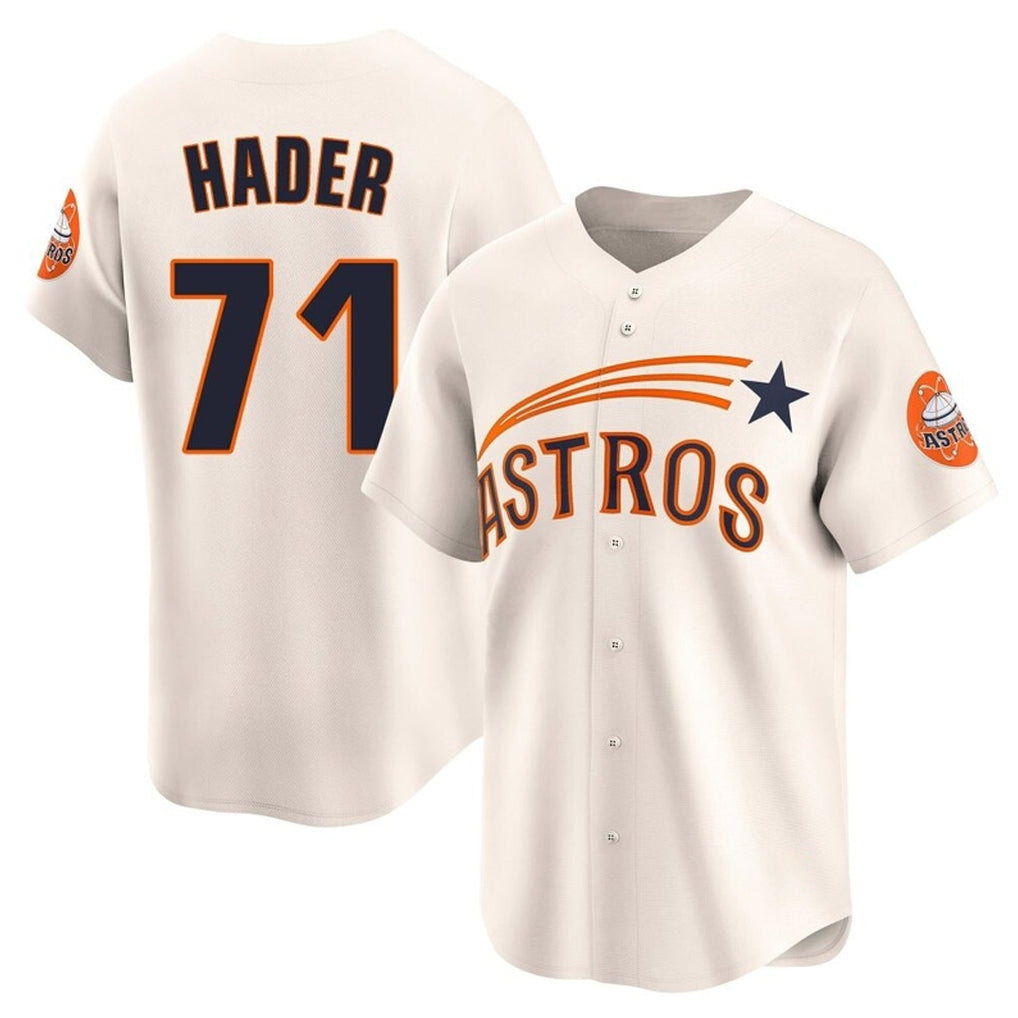 Johmsee H.Astros #71 Josh Hader Player Cream Throwback Cooperstown Collection Limited Stitched Jerseys