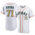 Johmsee H.Astros #71 Josh Hader Player Gold Collection Limited Elite Home Stitched Jerseys