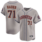 Johmsee H.Astros #71 Josh Hader Player Gray Home Limited Stitched Jerseys