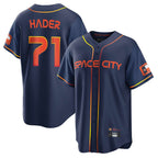 Johmsee H.Astros #71 Josh Hader Player Navy City Connect Home Game Stitched Jerseys