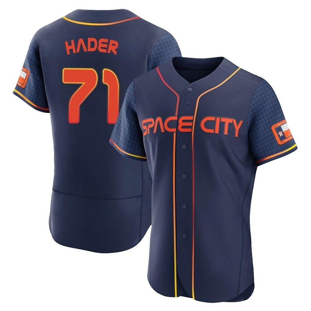 Johmsee H.Astros #71 Josh Hader Player Navy City Connect Limited Elite Home Stitched Jerseys