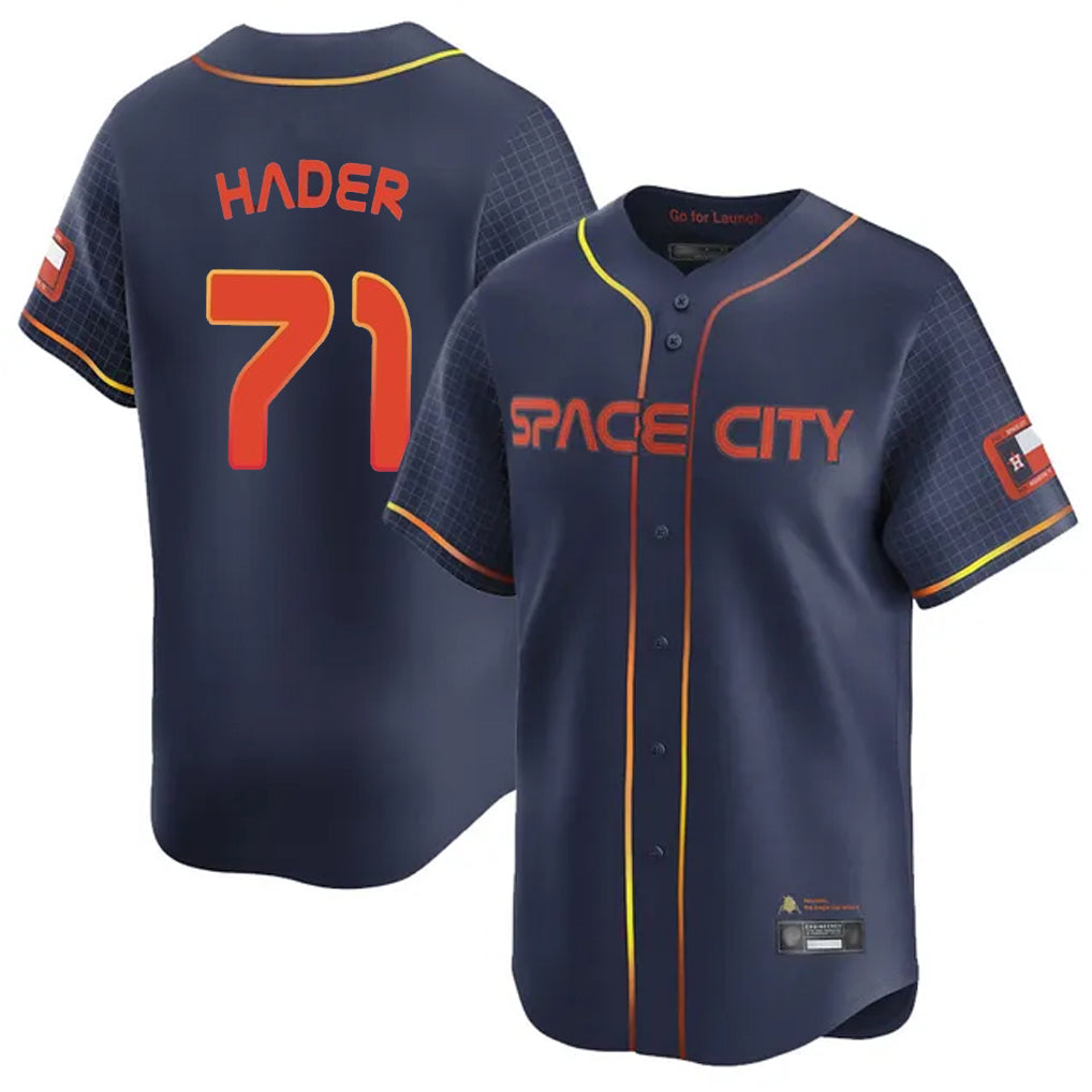 Johmsee H.Astros #71 Josh Hader Player Navy City Connect Limited Home Stitched Jerseys