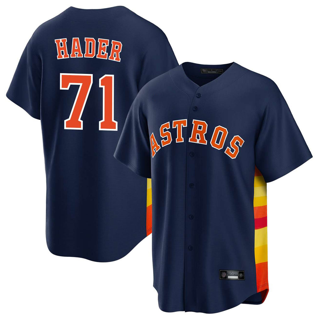 Johmsee H.Astros #71 Josh Hader Player Navy Home Game Stitched Jerseys