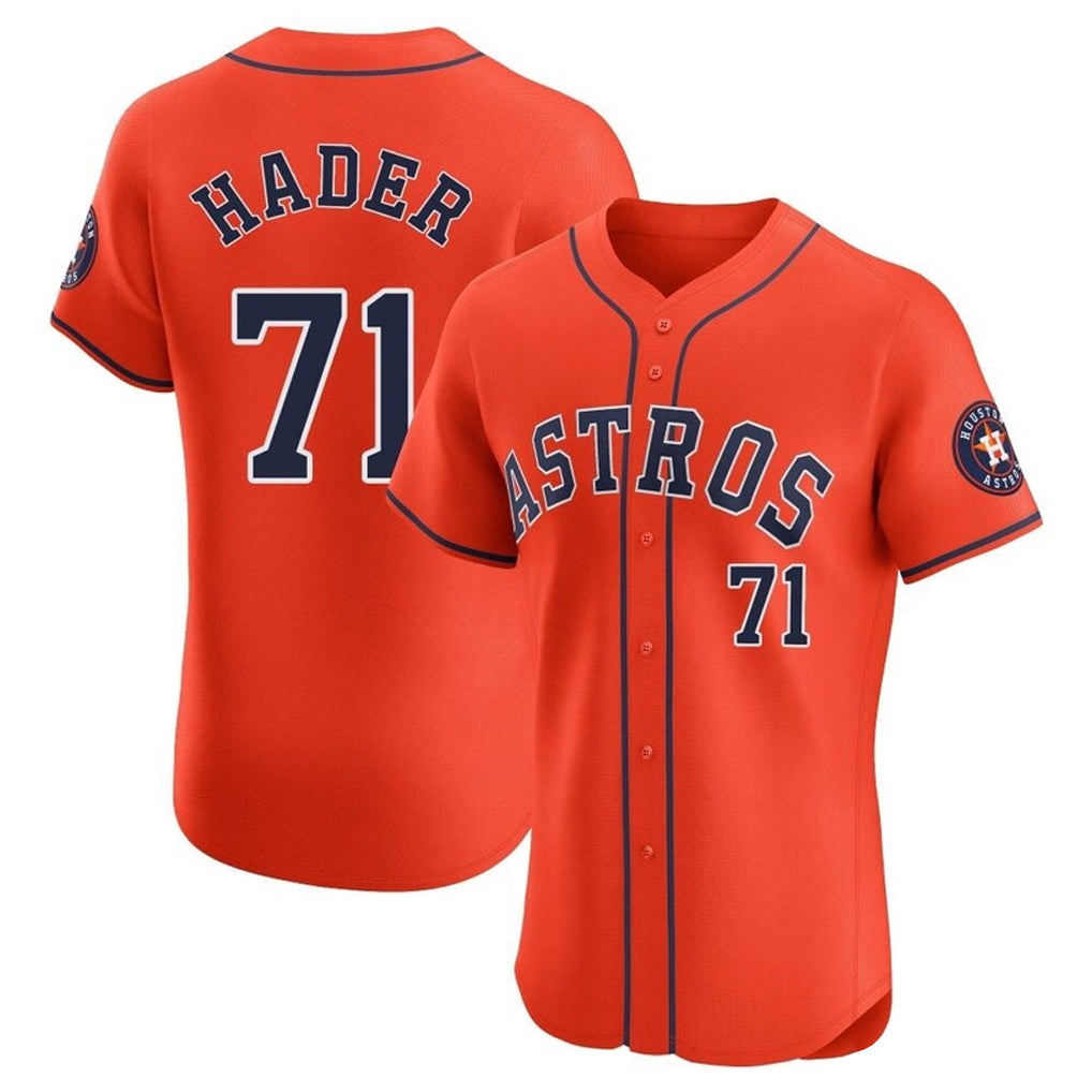 Johmsee H.Astros #71 Josh Hader Player Orange Home Limited Elite Stitched Jerseys