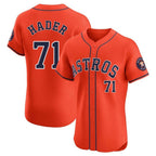 Johmsee H.Astros #71 Josh Hader Player Orange Home Limited Elite Stitched Jerseys