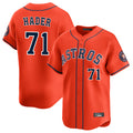 Johmsee H.Astros #71 Josh Hader Player Orange Home Limited Stitched Jerseys