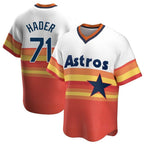 Johmsee H.Astros #71 Josh Hader Player Rainbow Cooperstown Collection T-shirt Stitched Jerseys