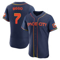 Johmsee H.Astros #7 Craig Biggio Player Navy City Connect Limited Elite Home Stitched Jerseys