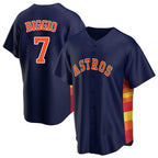 Johmsee H.Astros #7 Craig Biggio Player Navy Home Game Stitched Jerseys