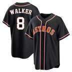 Johmsee H.Astros #8 Christian Walker Player Black Fashion Out Home Game Stitched Jerseys