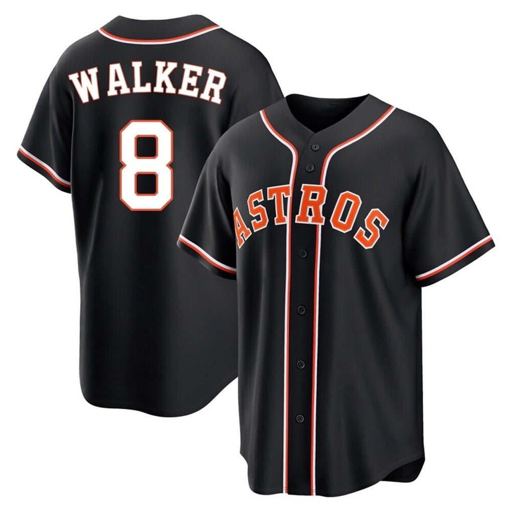 Johmsee H.Astros #8 Christian Walker Player Black Fashion Out Home Game Stitched Jerseys
