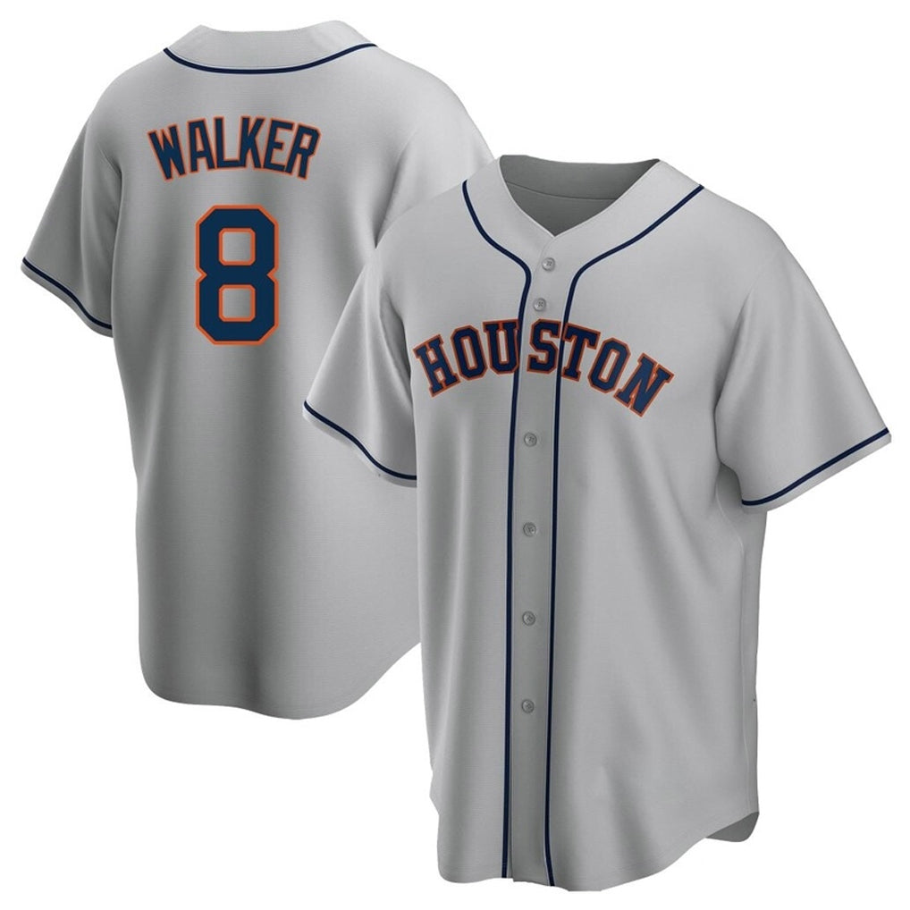 Johmsee H.Astros #8 Christian Walker Player Gray Home Game Stitched Jerseys