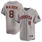 Johmsee H.Astros #8 Christian Walker Player Gray Home Limited Stitched Jerseys