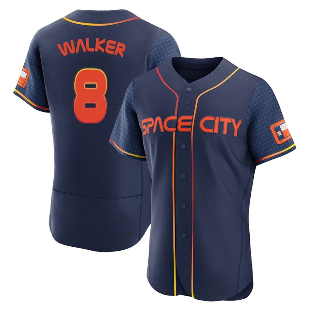 Johmsee H.Astros #8 Christian Walker Player Navy City Connect Limited Elite Home Stitched Jerseys
