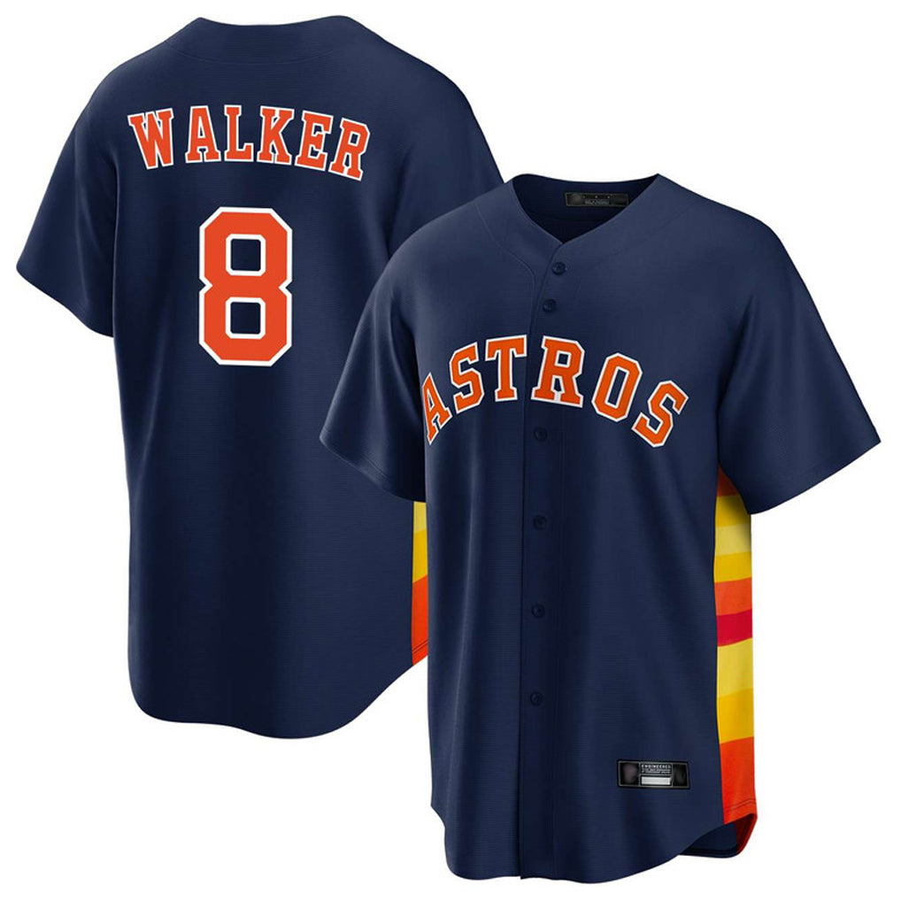 Johmsee H.Astros #8 Christian Walker Player Navy Home Game Stitched Jerseys