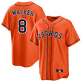 Johmsee H.Astros #8 Christian Walker Player Orange Home Game Stitched Jerseys