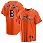 Johmsee H.Astros #8 Christian Walker Player Orange Home Game Stitched Jerseys