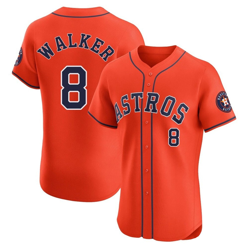 Johmsee H.Astros #8 Christian Walker Player Orange Home Limited Elite Stitched Jerseys