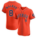 Johmsee H.Astros #8 Christian Walker Player Orange Home Limited Elite Stitched Jerseys