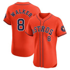 Johmsee H.Astros #8 Christian Walker Player Orange Home Limited Elite Stitched Jerseys