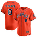 Johmsee H.Astros #8 Christian Walker Player Orange Home Limited Stitched Jerseys