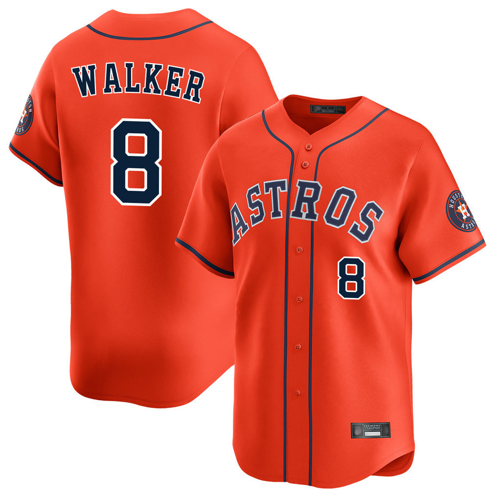 Johmsee H.Astros #8 Christian Walker Player Orange Home Limited Stitched Jerseys